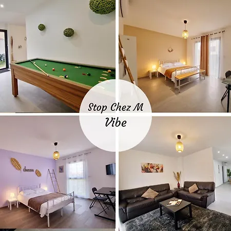 Villa Stop Chez M Vibe #climatisation #parking #cozy *